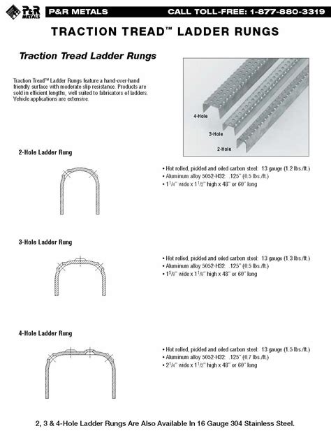 traction tread ladder rungs